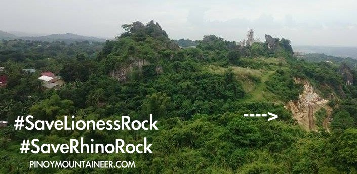 Rhino and Lioness Rocks quarrying